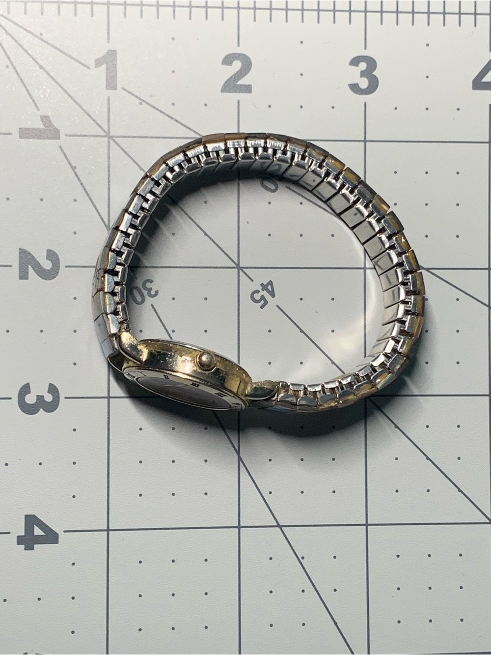 Iridescent Shell Inlay Watch with Gold Tones - Picture 4 of 5